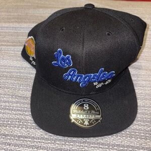 Mitchell & Ness Black Cap with Blue Embroidery